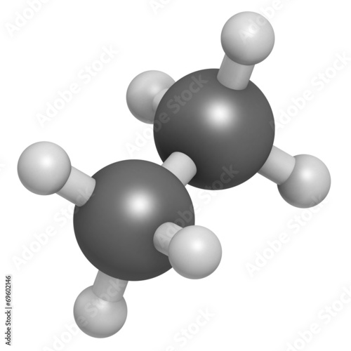 Ethane natural gas component molecule. 