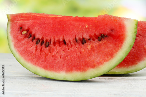 Fresh slice of watermelon  close up