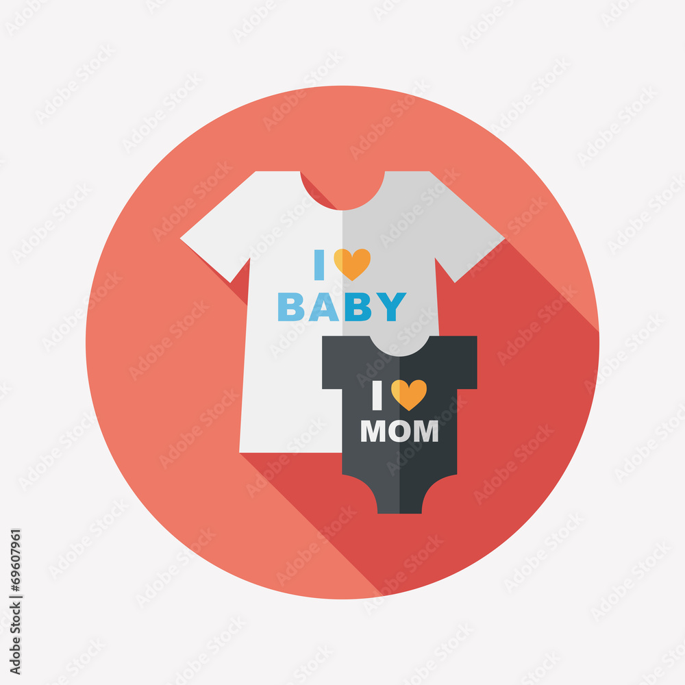 family clothes flat icon with long shadow,EPS 10 family clothes flat icon with long shadow,EPS 10