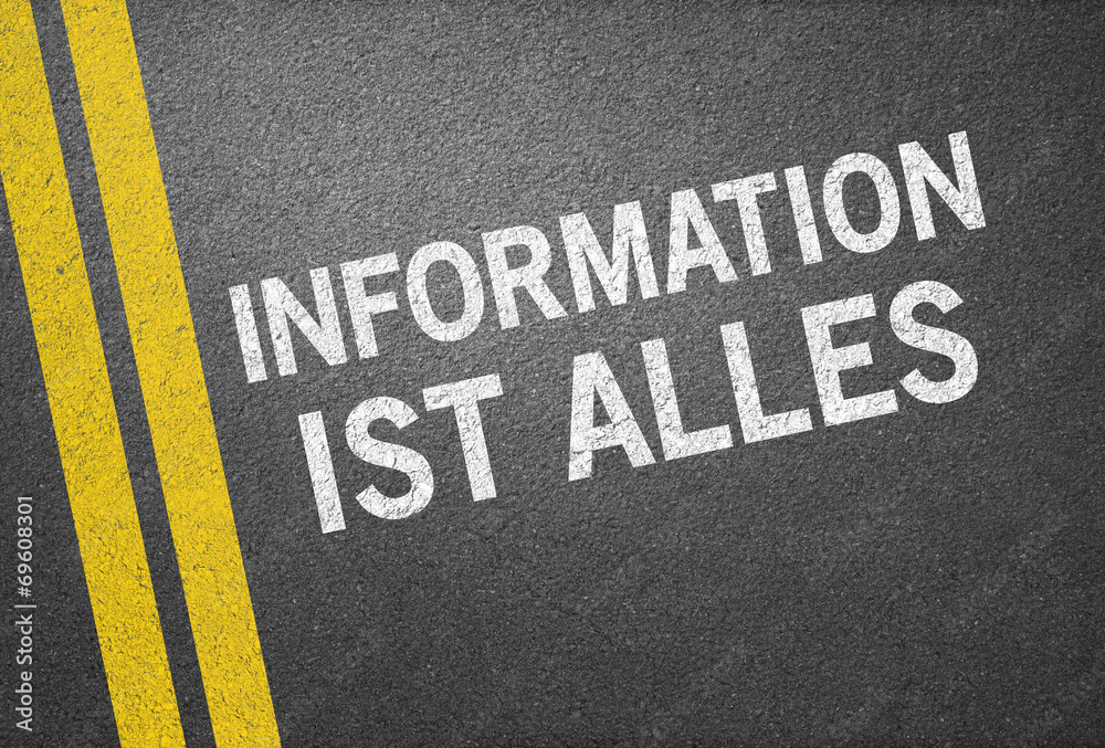 Fototapeta premium Information ist alles