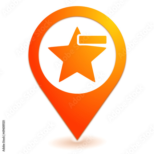 retirer des favoris sur symbole localisation orange