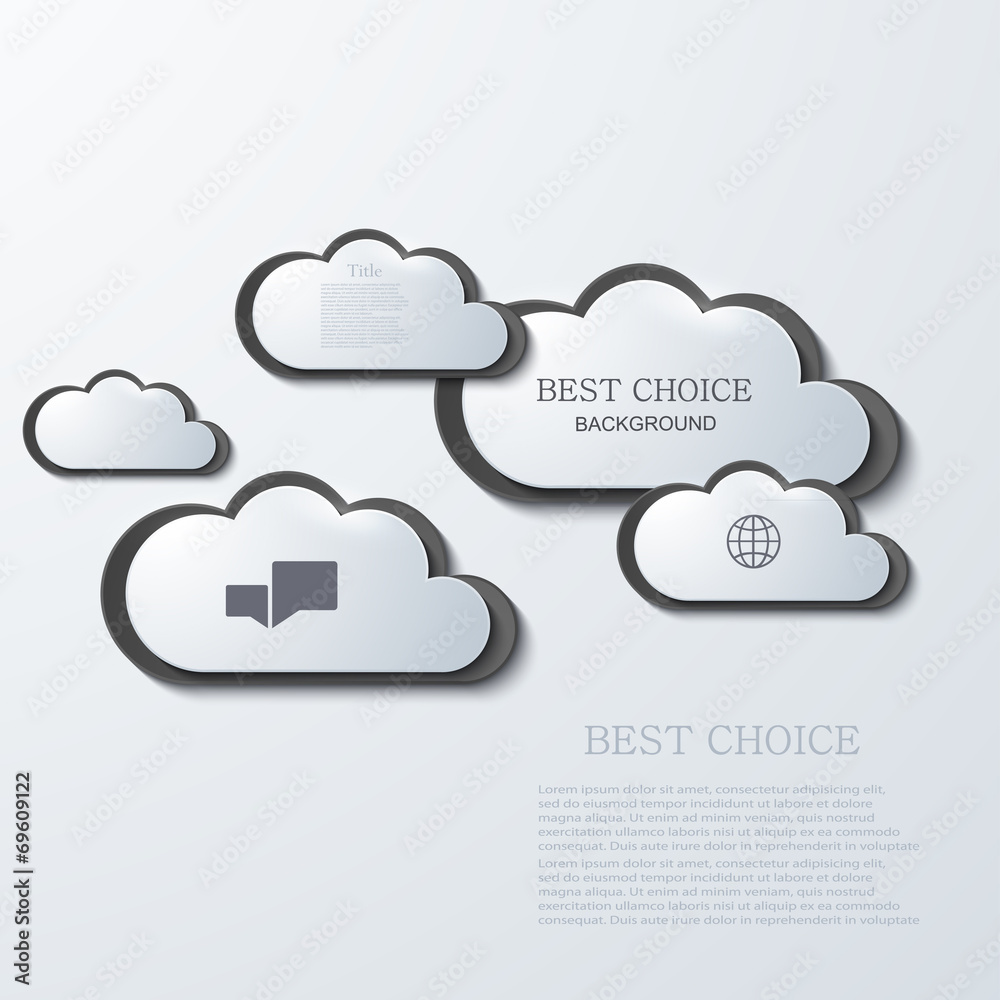 vector modern clouds infographic background vector modern clouds infographic background