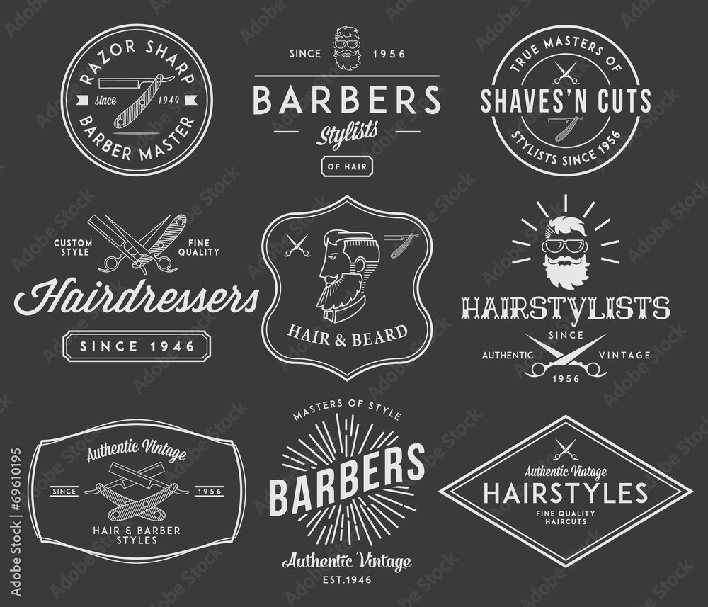 Fototapeta premium Barber 2 white