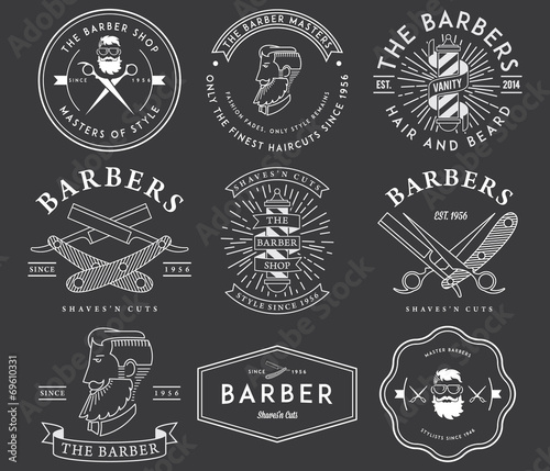 Barber style white