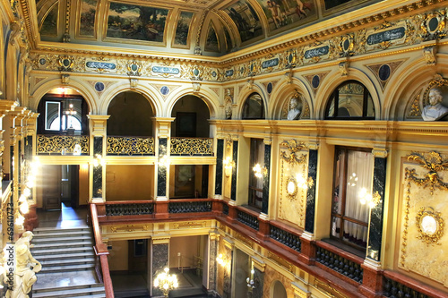 Interior of Opera and Ballet Theatre, Lviv, Ukraine photo