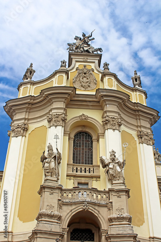 Front part of the St. George's Cathedral, Lviv, Ukraine