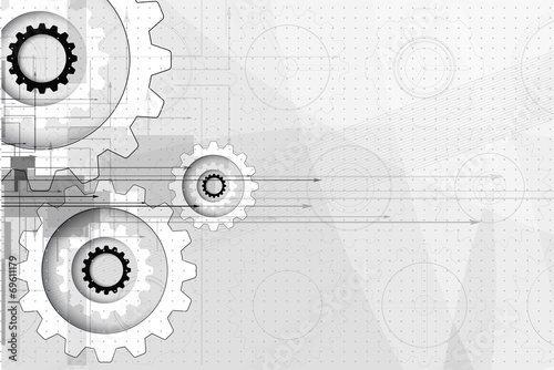 machine technology gears. retro gearwheel mechanism bacground