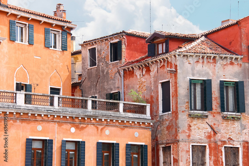 Roof terrace with beautiful Italian house, Venice, Italy