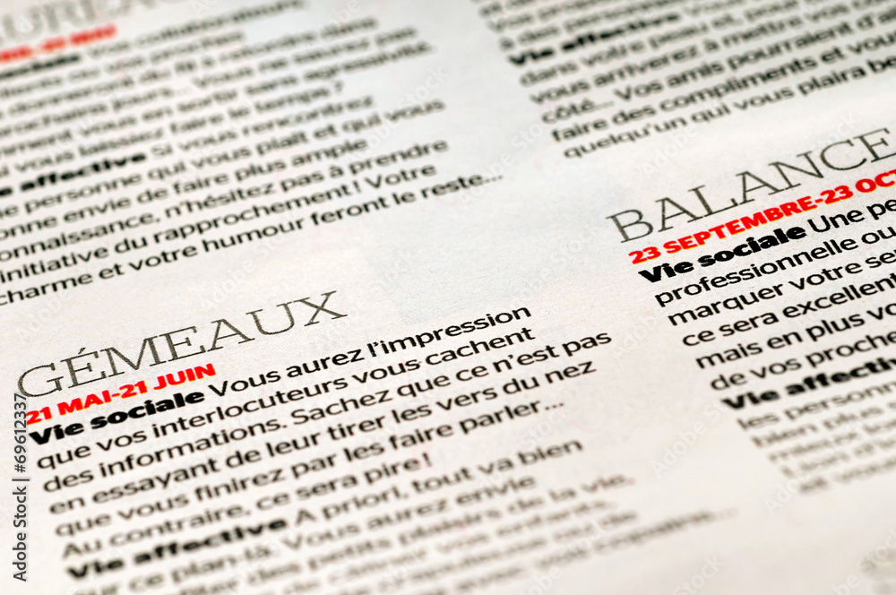 Fototapeta premium L'horoscope de la semaine