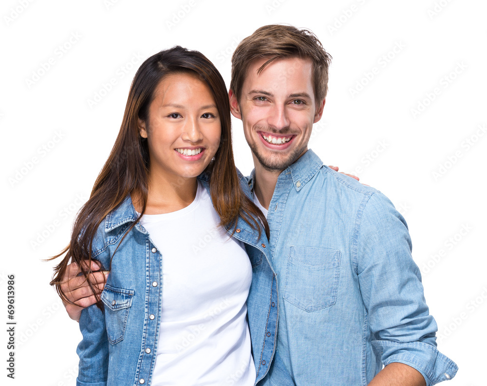 Beautiful affectionate couple smiling Beautiful affectionate couple smiling