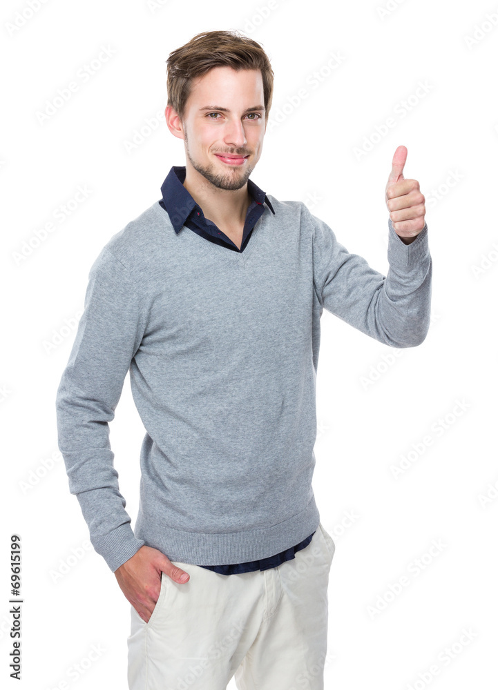 Man with thumb up Man with thumb up