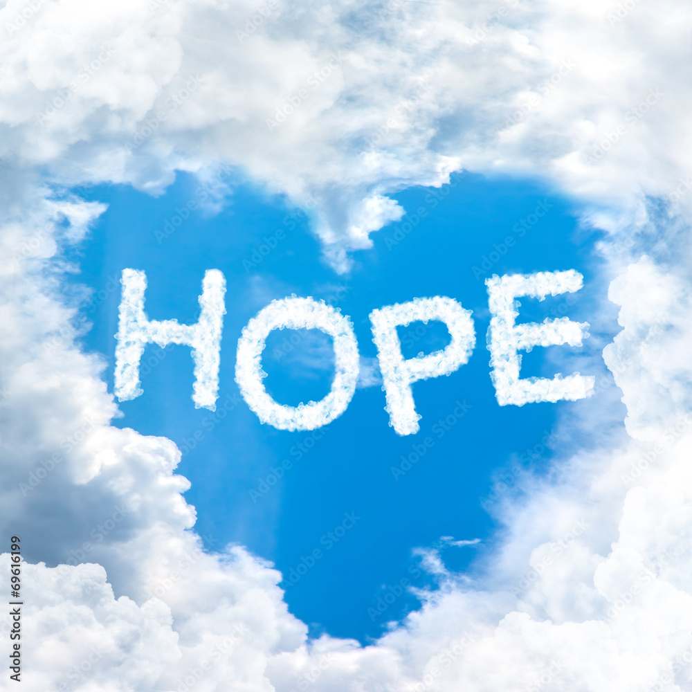 Fototapeta premium hope concept tell by shy cloud nature
