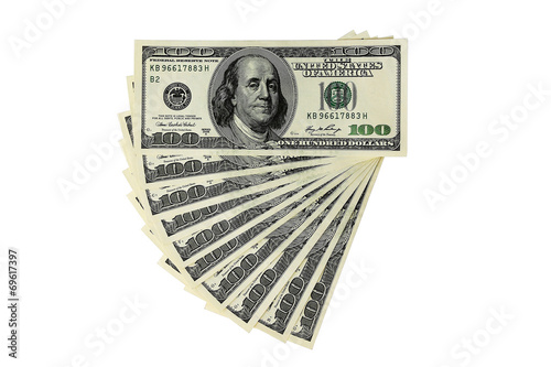 Fotografie Money - USD -  One Thousand Dollars - isolated object