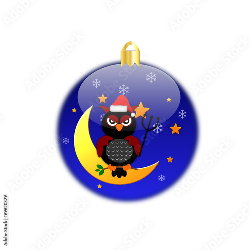 Palla di Natale con gufo
