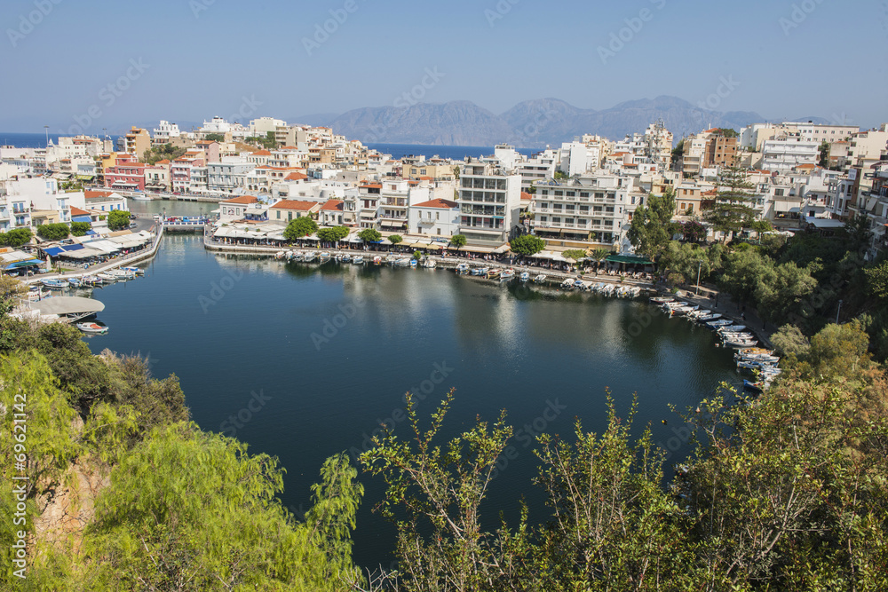 Bootshafen von Aghios Nikolaos auf Kreta, Griechenland