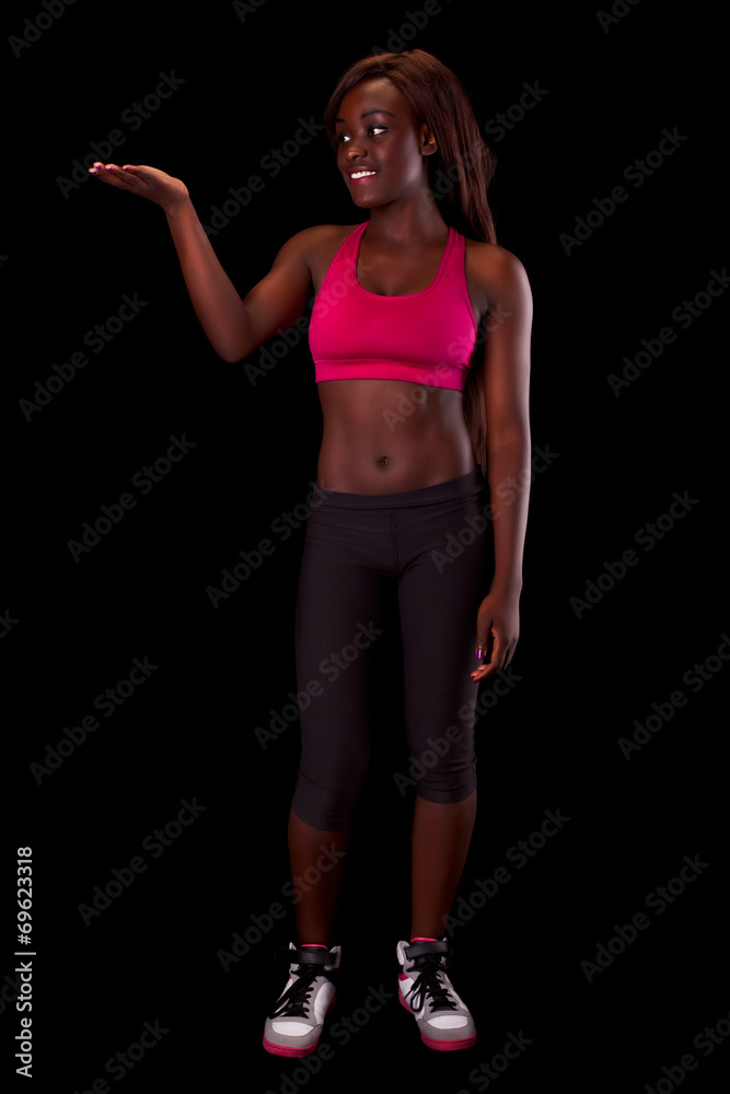 Young fit african woman