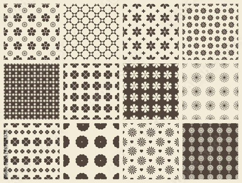 different vector seamless patterns