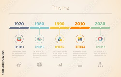 Visual date line in retro colors