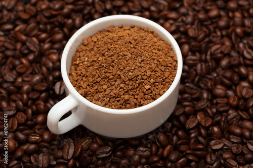 Cup of coffee granules