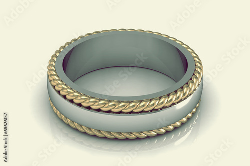 retro style wedding rings (high resolution 3D image)