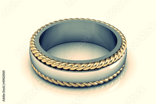 retro style wedding rings (high resolution 3D image)
