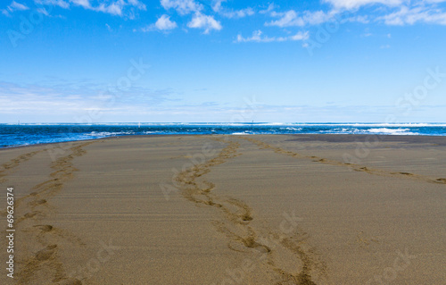 plage de sable noir à l'Etang-Salé-les-Bains, Réunion