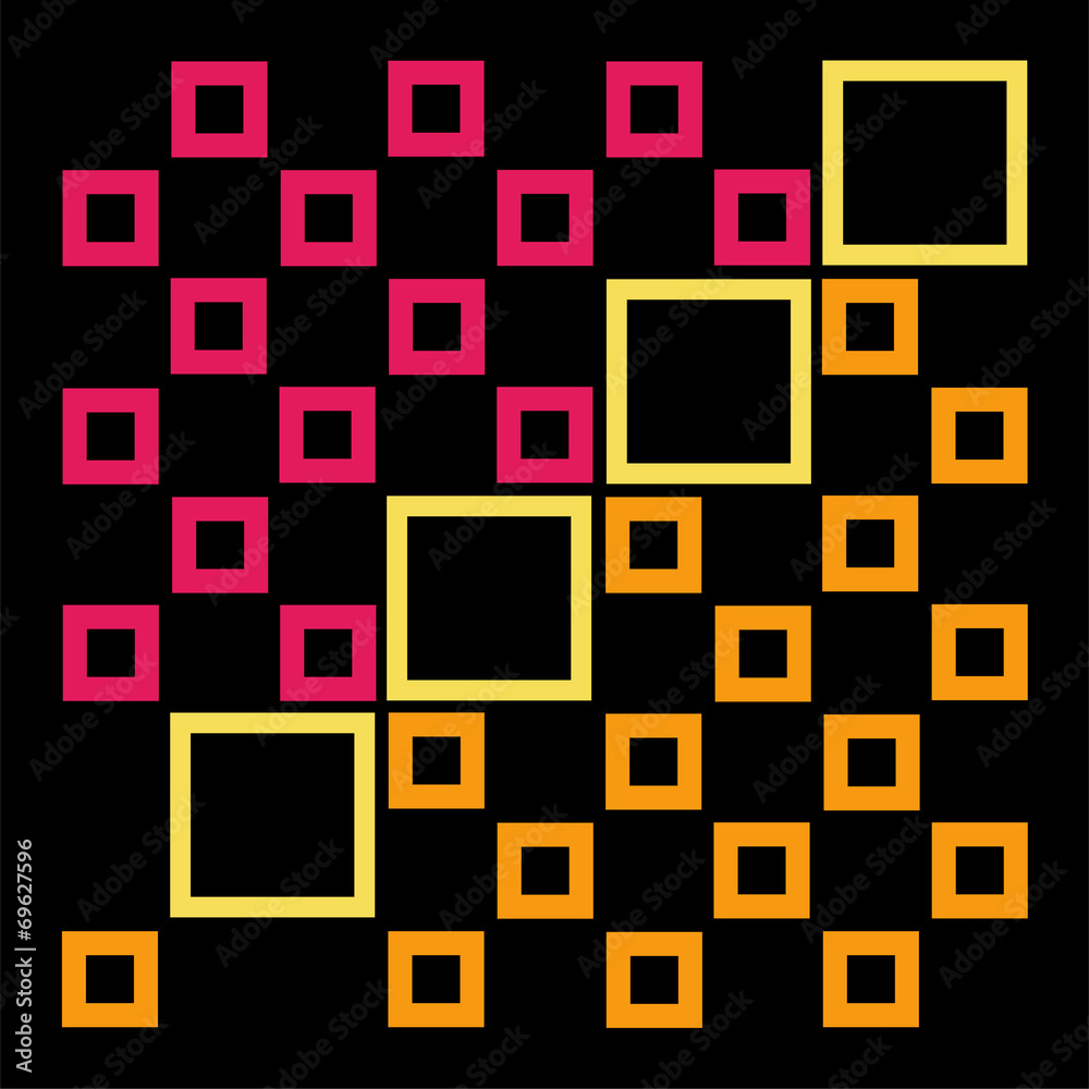 Abstract composition with squares- architectural design element Abstract composition with squares- architectural design element