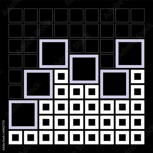 Abstract composition with squares- architectural design element
