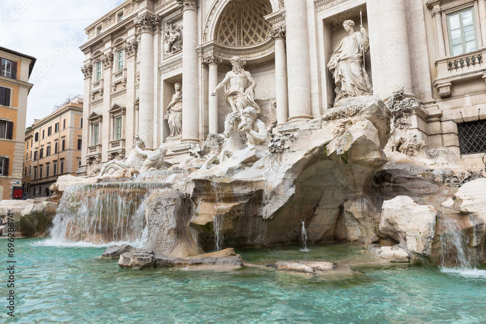 Trevi Fountain (Fontana di Trevi) in Rome. Italy