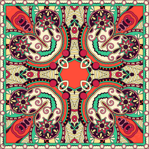 Traditional ornamental floral paisley bandanna