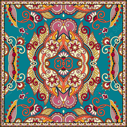 Traditional ornamental floral paisley bandanna