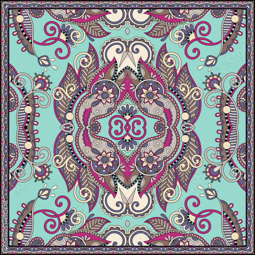 Traditional ornamental floral paisley bandanna