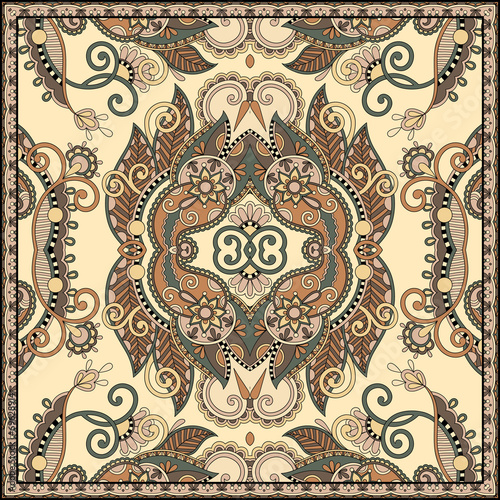 Traditional ornamental floral paisley bandanna