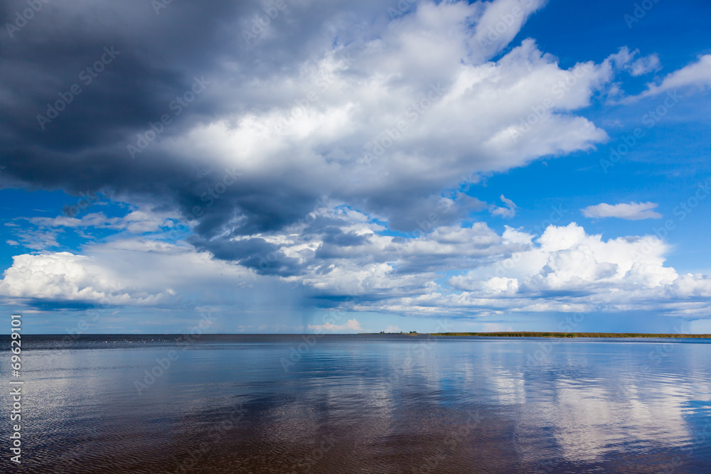 Ladoga lake in summer