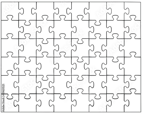 Vector illustration of white puzzle