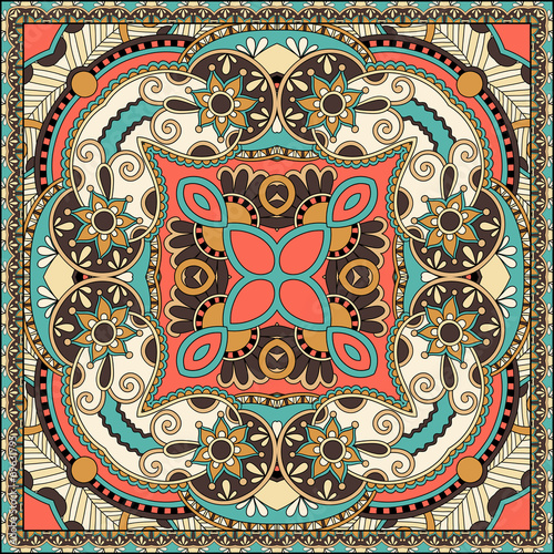 Traditional ornamental floral paisley bandanna