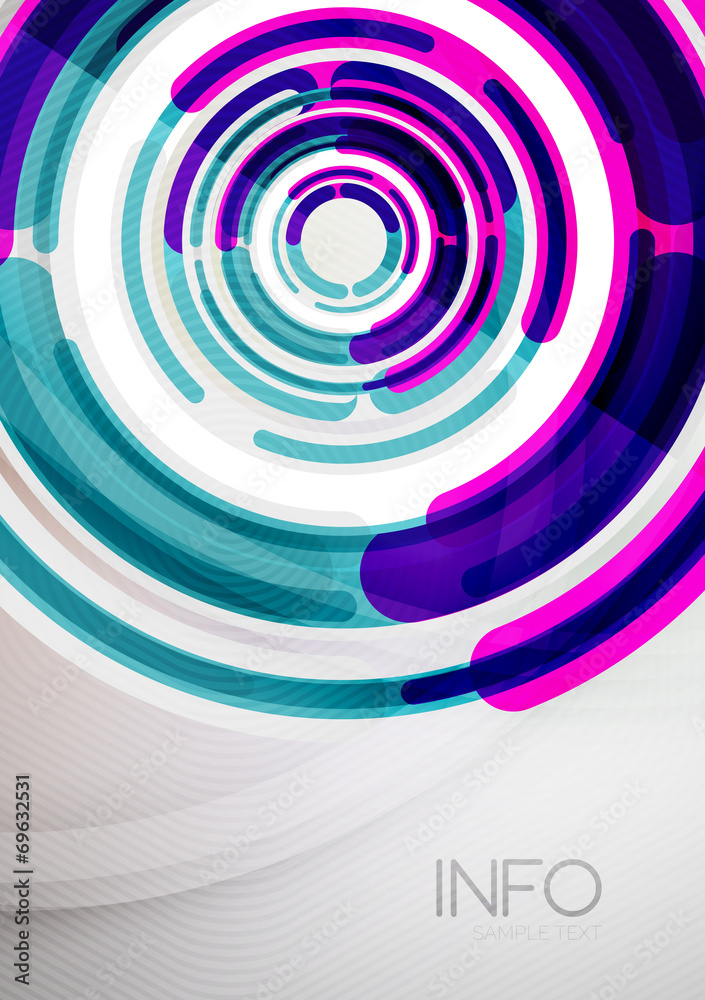 Futuristic rings and circles design template Futuristic rings and circles design template