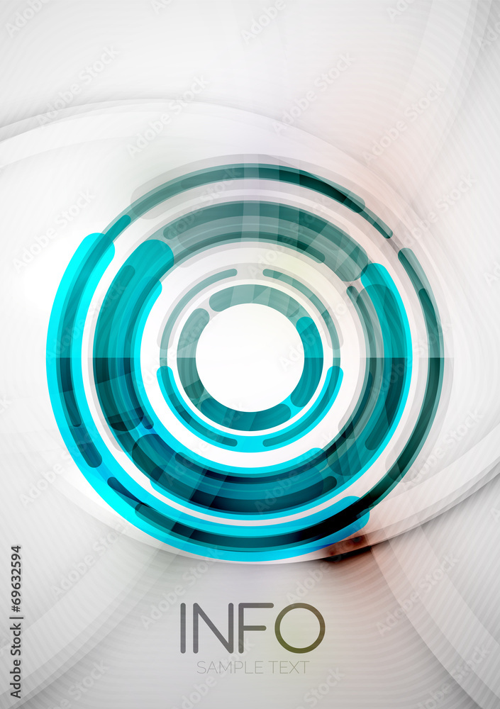 Fototapeta premium Futuristic rings and circles design template