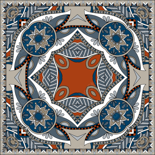 Traditional ornamental floral paisley bandanna