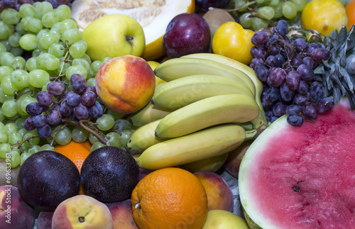 background of fresh fruits