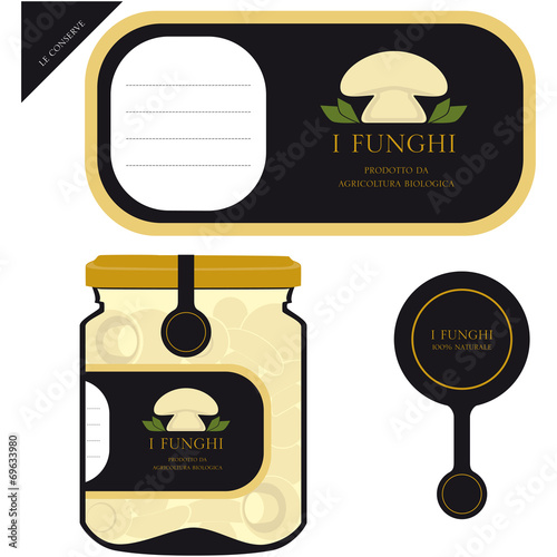 Etichetta per i funghi