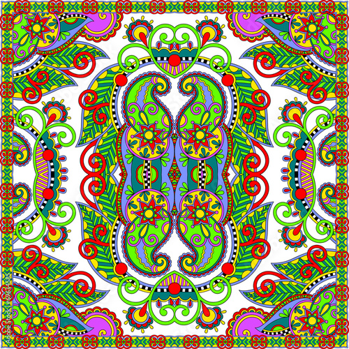 Traditional ornamental floral paisley bandanna