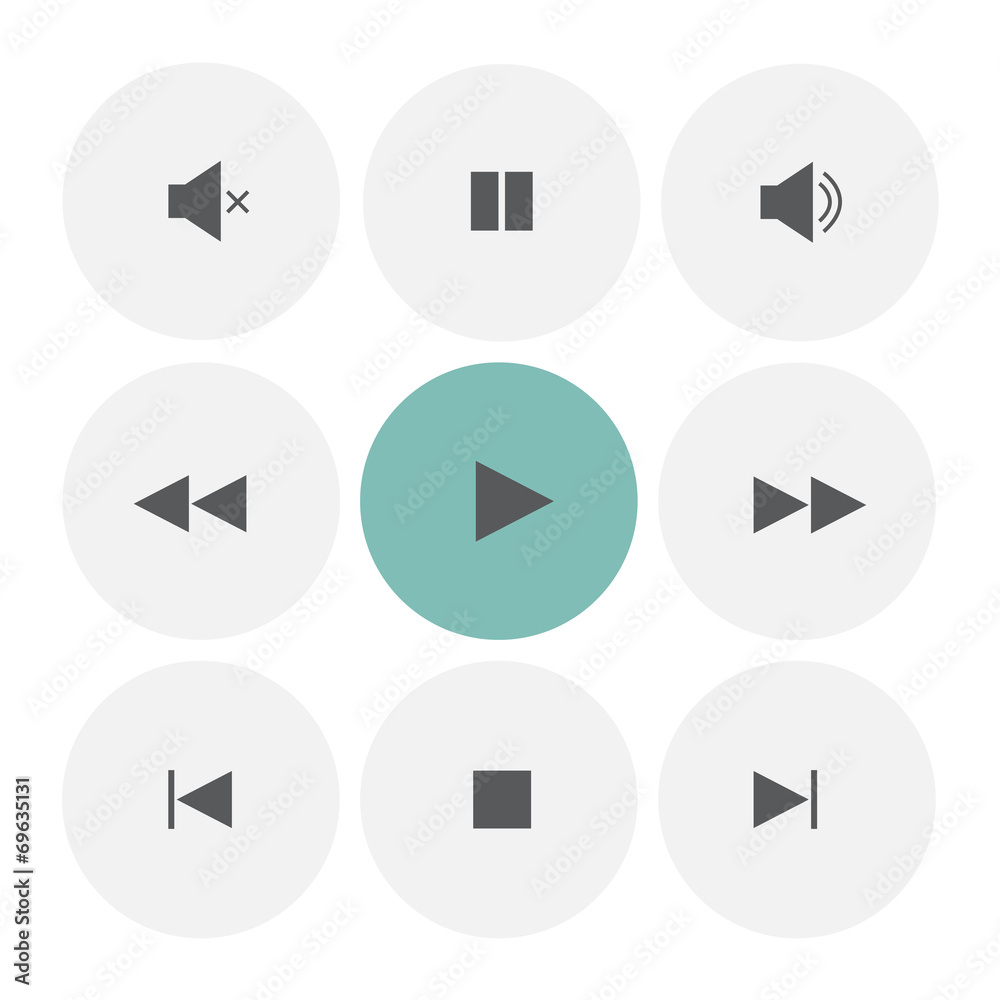 Media player. Vector Illustration. Media player. Vector Illustration.
