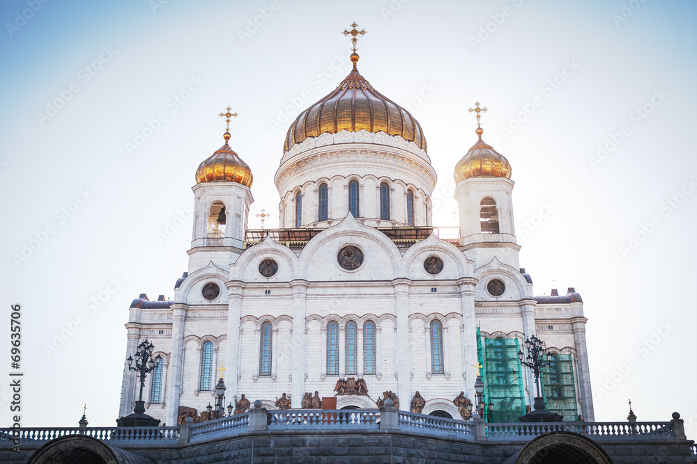 The greatness of Cathedral of Christ the Savior  in Moscow