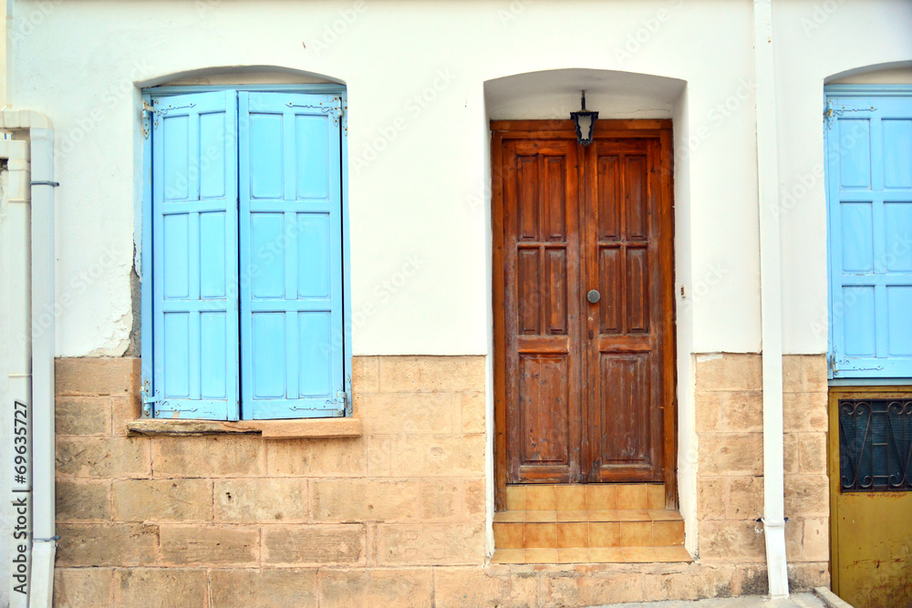 AIgina Island houses and streets