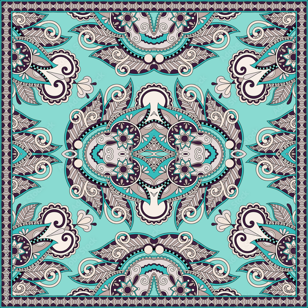 Traditional ornamental floral paisley bandanna Traditional ornamental floral paisley bandanna