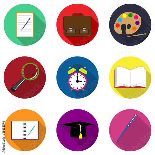 School icon set