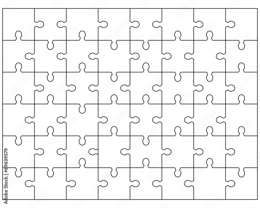 Vector illustration of white puzzle 3 Vector illustration of white puzzle 3