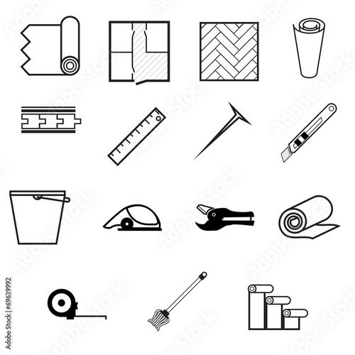 Icons for working with linoleum