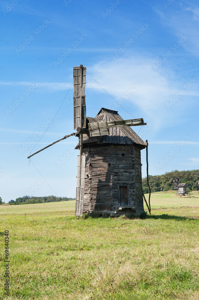 Grinding mill. Traditional architecture in Ukraine
